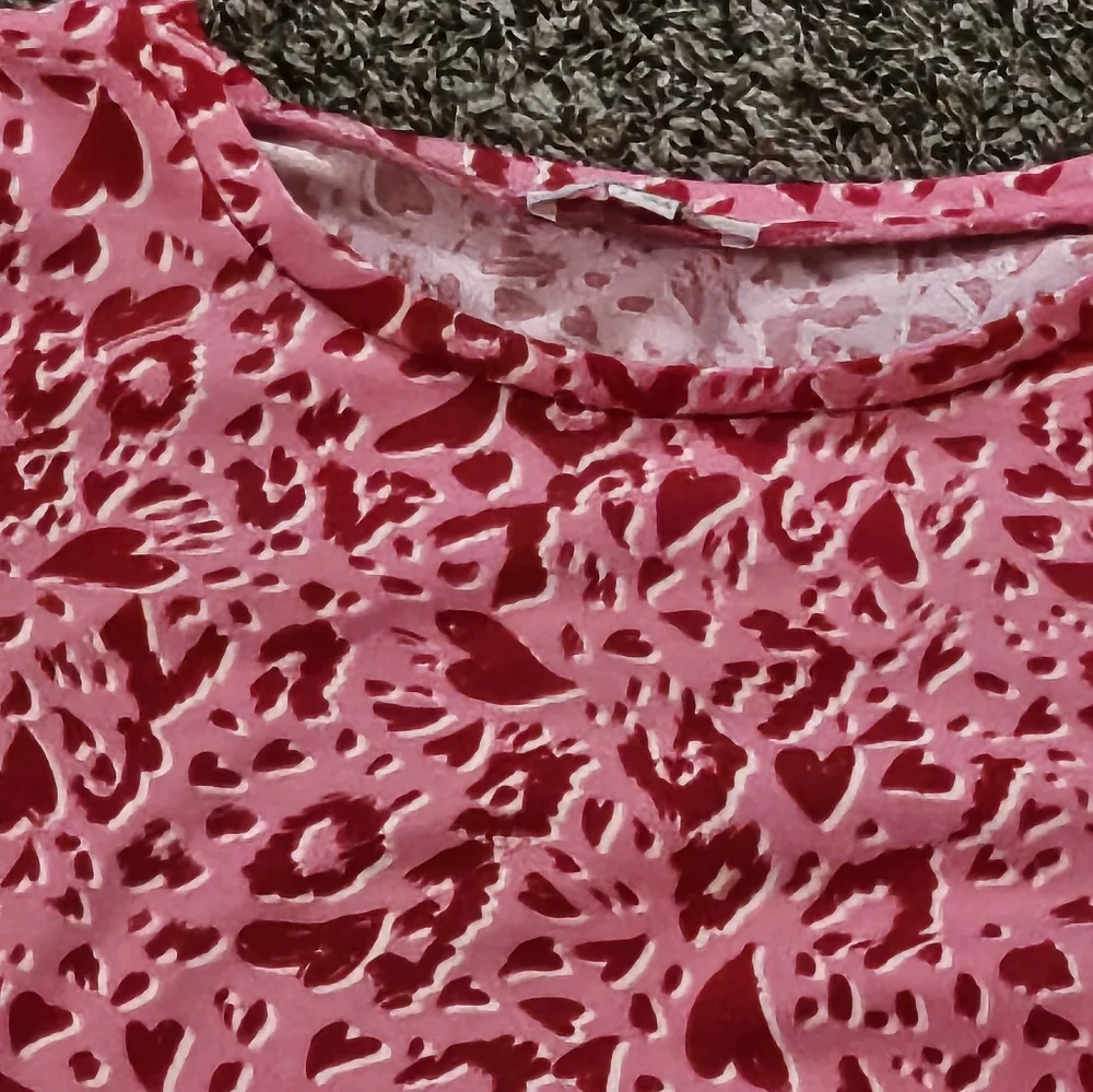 Loft Outlet Sleepwear Set Red & Pink Animal Print/Hearts Top Size S, Shorts M - Picture 4 of 15